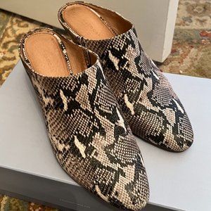 Halogen Snakeskin Mules - Size 8